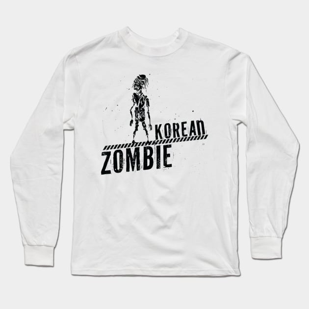 Black Korean Zombie Long Sleeve T-Shirt by sabrinasimoss